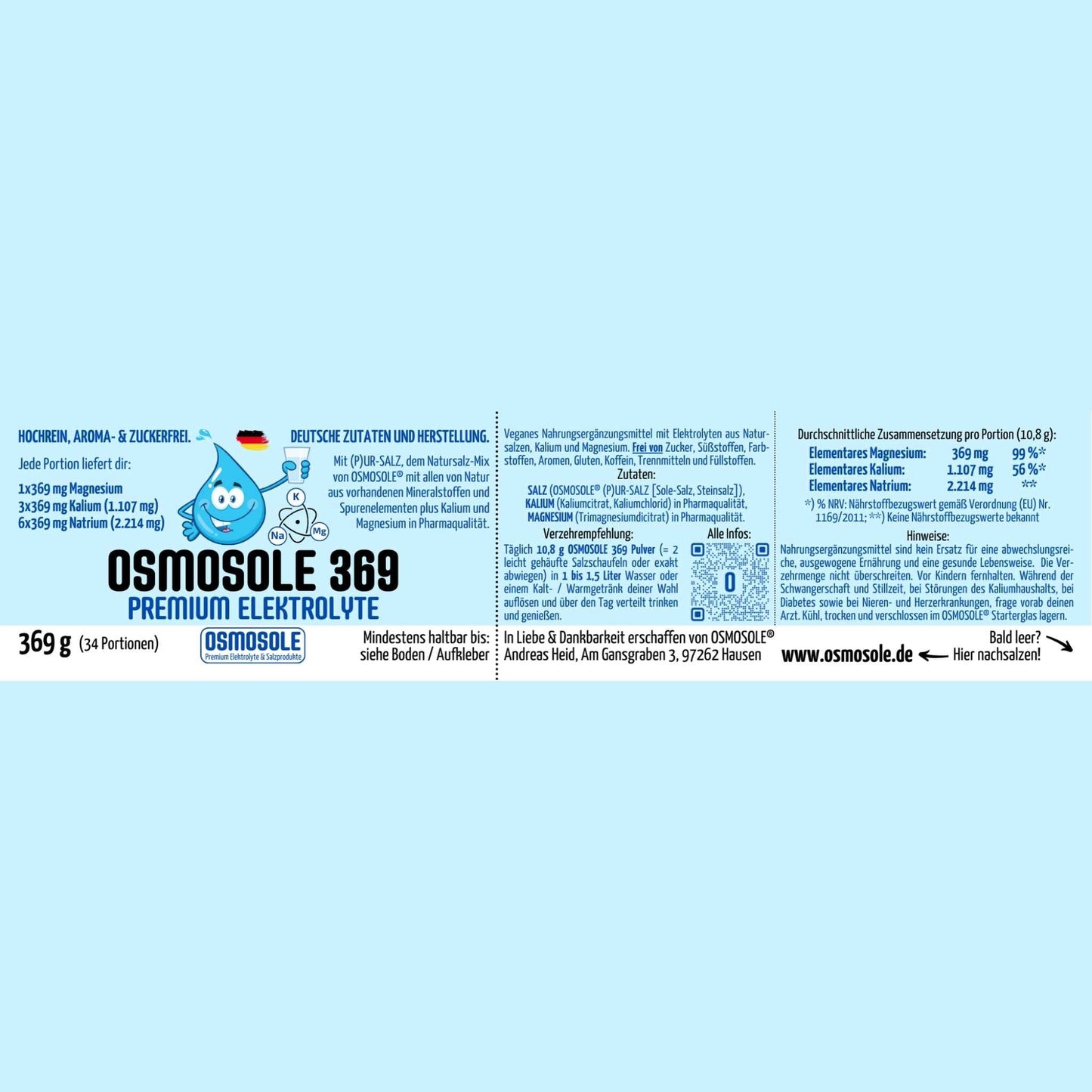 OSMOSOLE 369 Etikett Starterglas