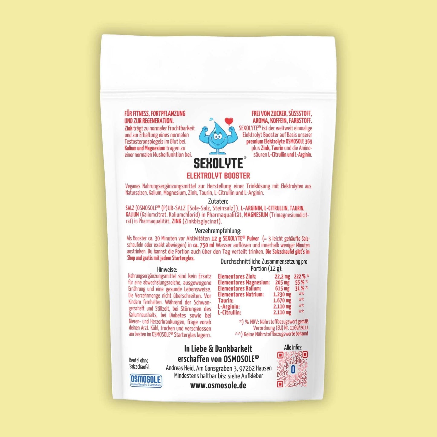 SEXOLYTE® Nachfüllbeutel Rückseite