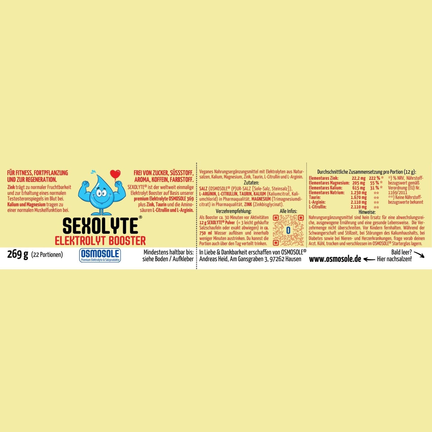 SEXOLYTE® Etikett Starterglas