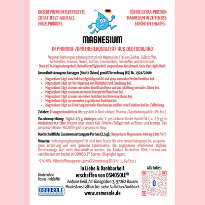 MAGNESIUM - Hochreines Trimagnesiumdicitrat in Pharmaqualität aus Deutschland