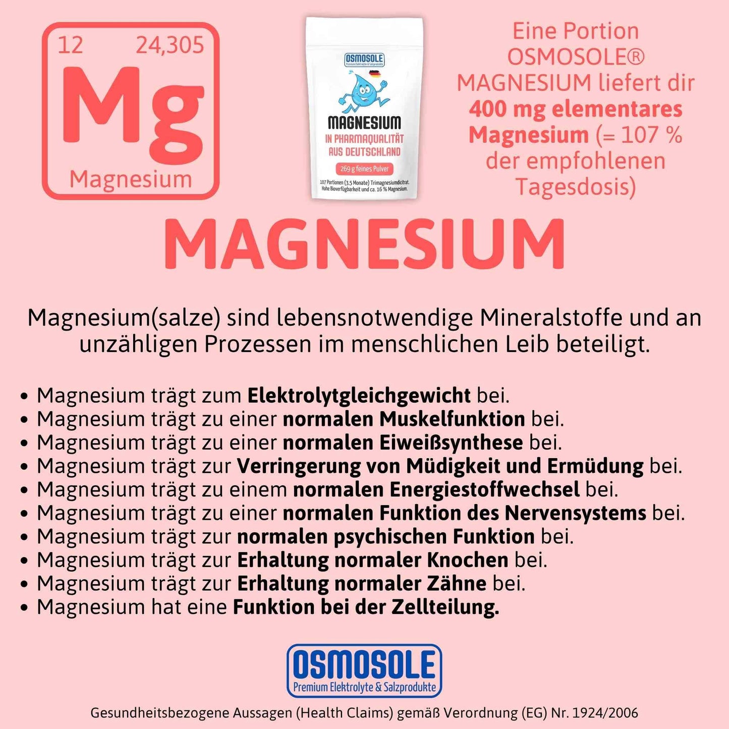MAGNESIUM - Hochreines Trimagnesiumdicitrat in Pharmaqualität aus Deutschland