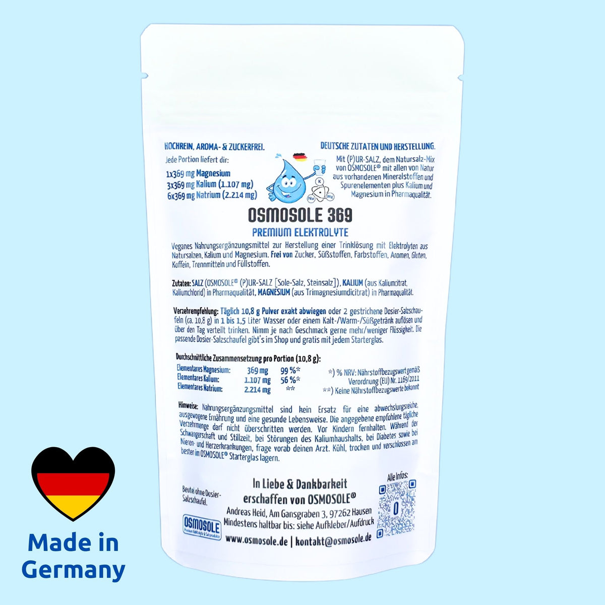 OSMOSOLE Probier- / To-Go- / Geschenk-Set inkl. Salzschaufel und 10 % Gutschein