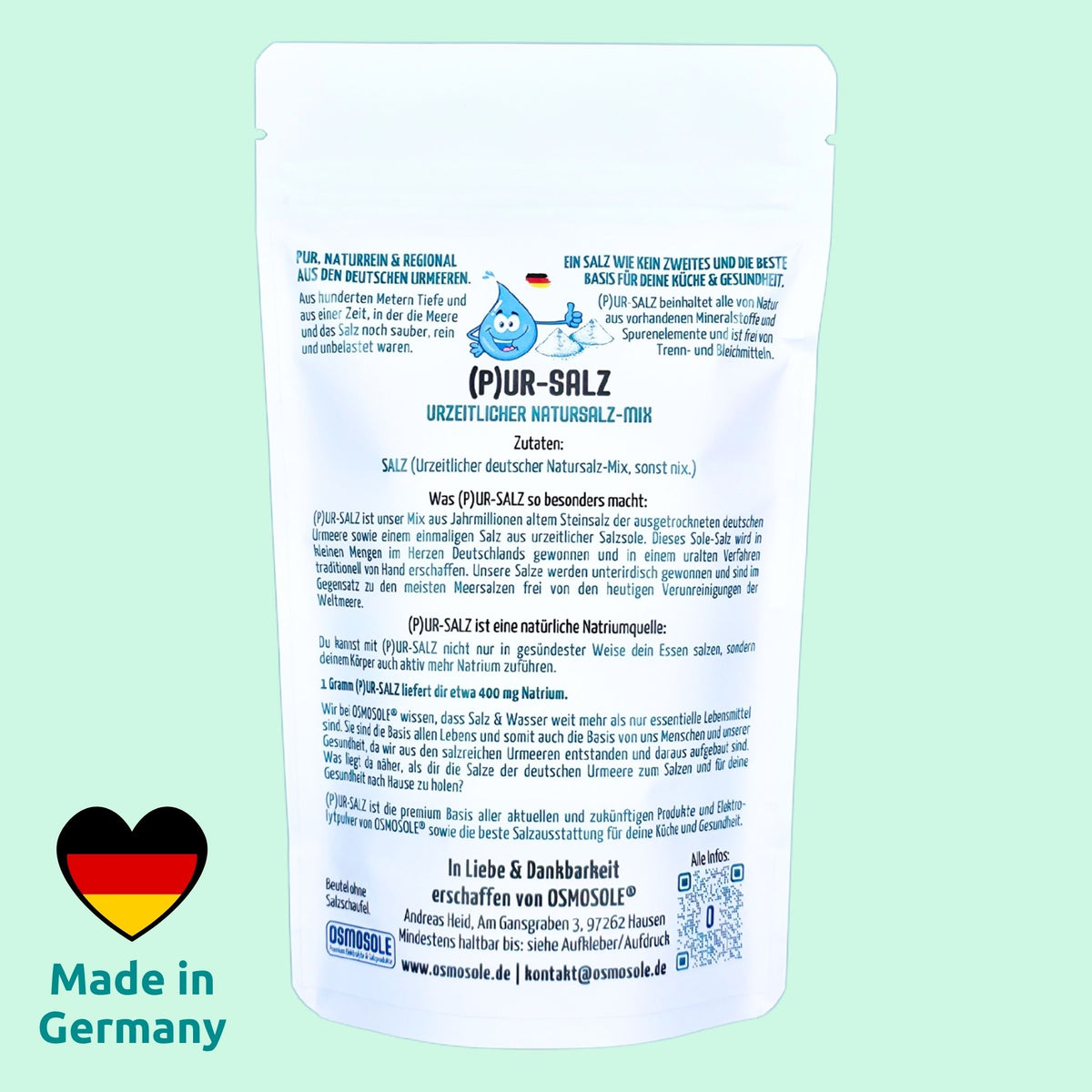 OSMOSOLE Probier- / To-Go- / Geschenk-Set inkl. Salzschaufel und 10 % Gutschein