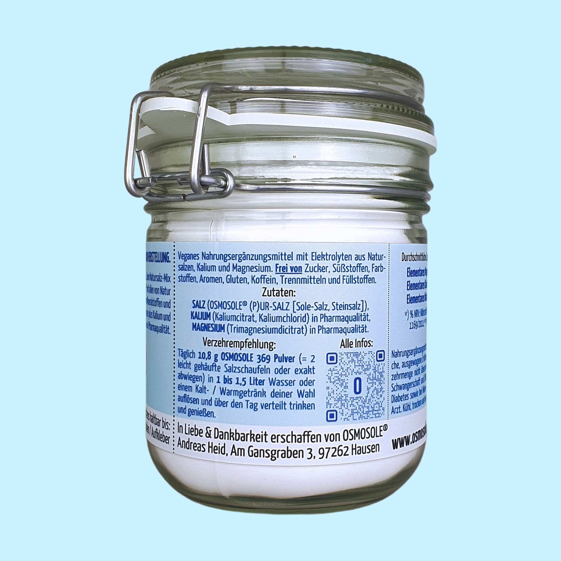 OSMOSOLE 369 Premium Elektrolyte im Starterglas - OSMOSOLE® - Premium Elektrolyte & Salzprodukte