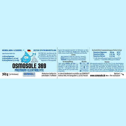 OSMOSOLE 369 Etikett Starterglas