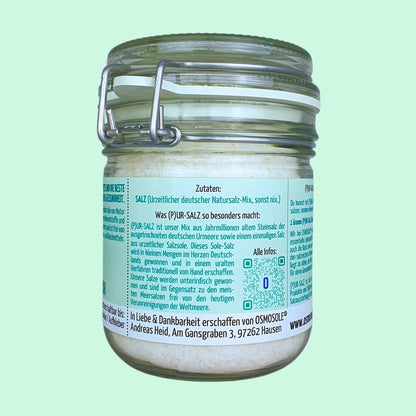 (P)UR - SALZ Natursalz - Mix im Starterglas - OSMOSOLE® - Premium Elektrolyte & Salzprodukte