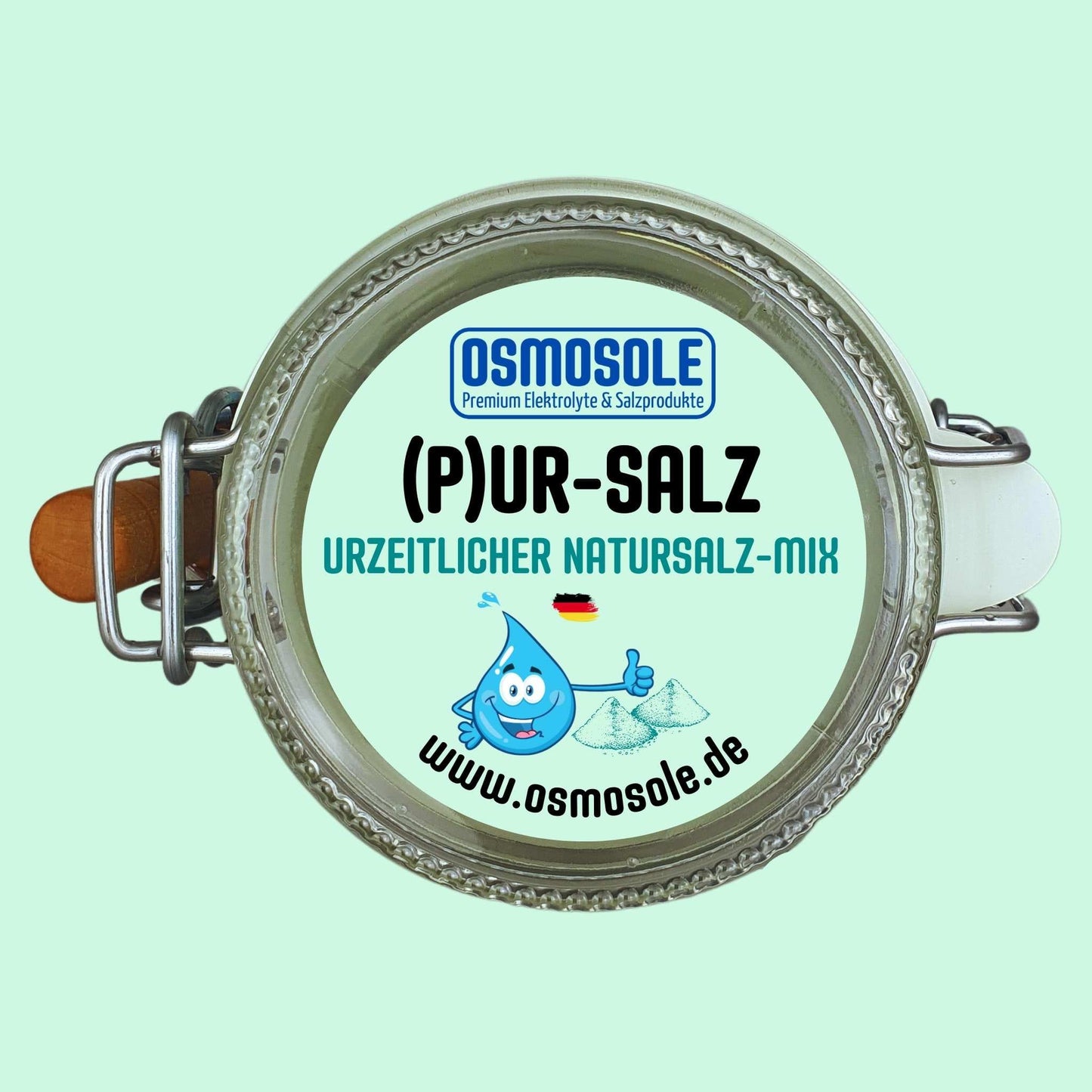 (P)UR - SALZ Natursalz - Mix im Starterglas - OSMOSOLE® - Premium Elektrolyte & Salzprodukte
