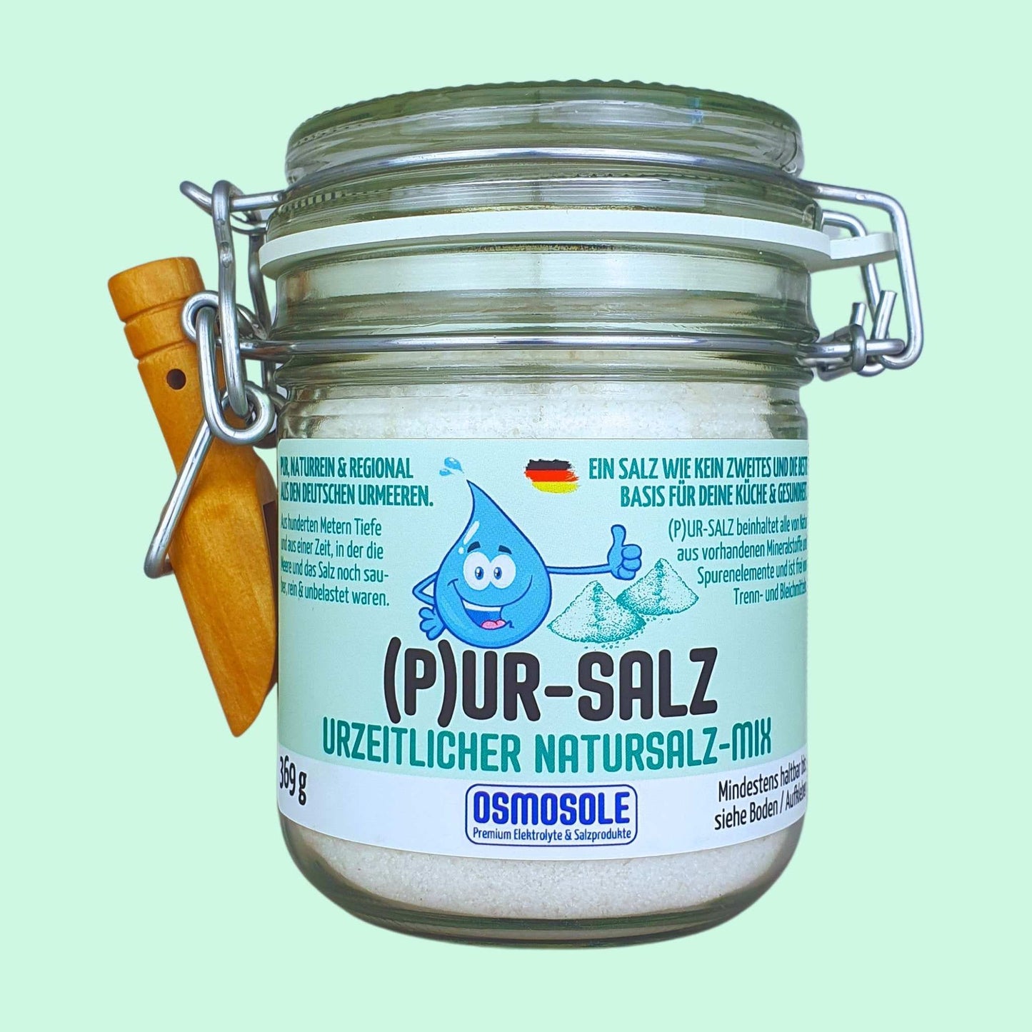 (P)UR - SALZ Natursalz - Mix im Starterglas - OSMOSOLE® - Premium Elektrolyte & Salzprodukte