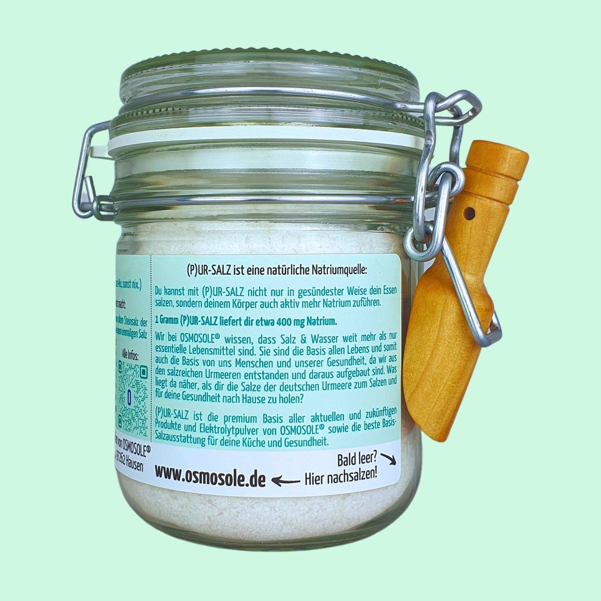(P)UR - SALZ Natursalz - Mix im Starterglas - OSMOSOLE® - Premium Elektrolyte & Salzprodukte